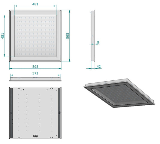 Cleanroom inleg armatuur